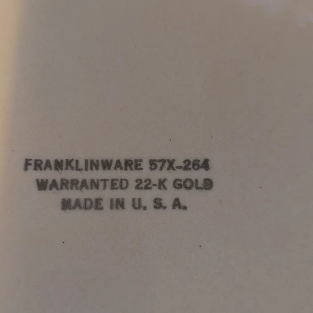 Vintage Franklinware 22K Gold Plate USA. Set of 4.
