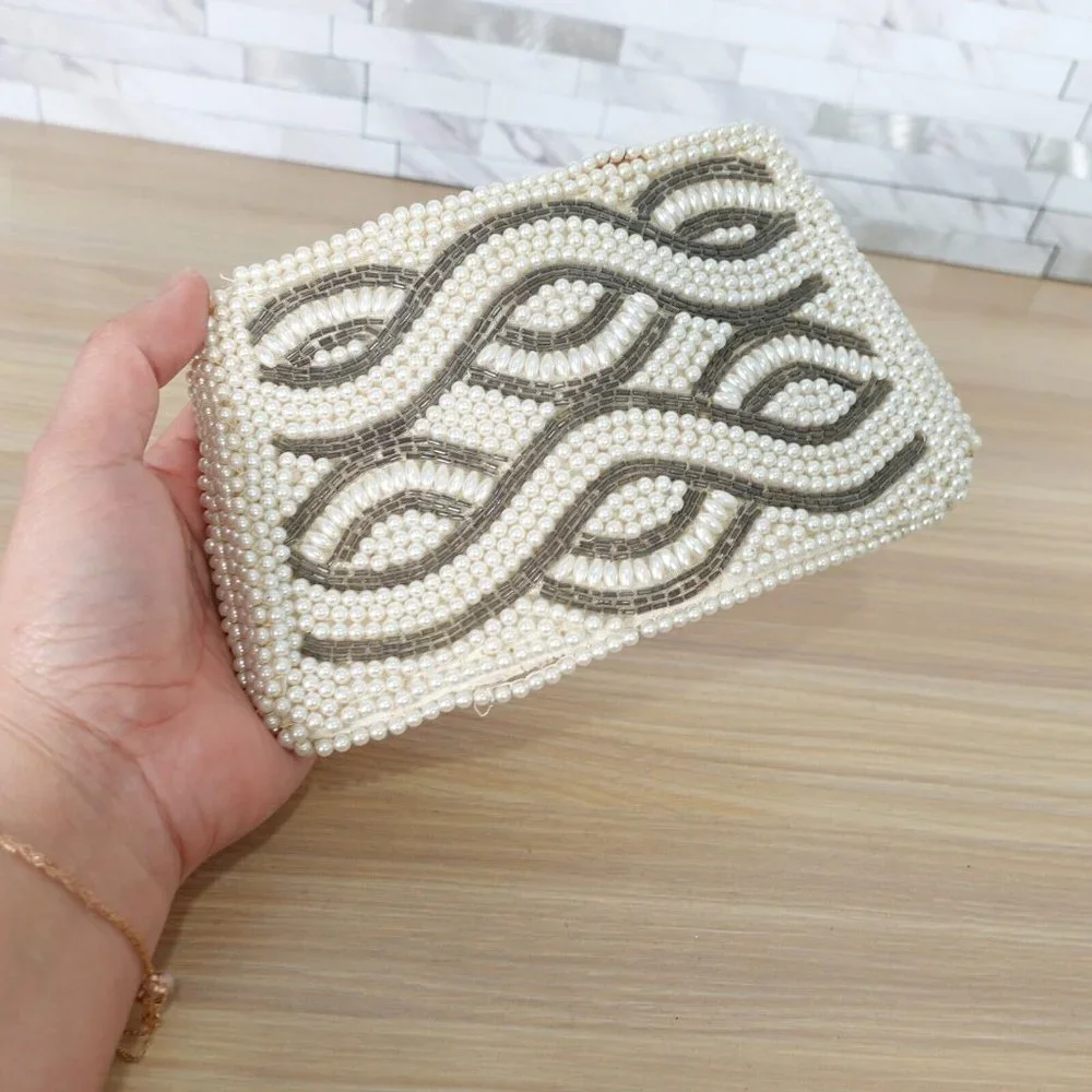 Vintage pearl clutch