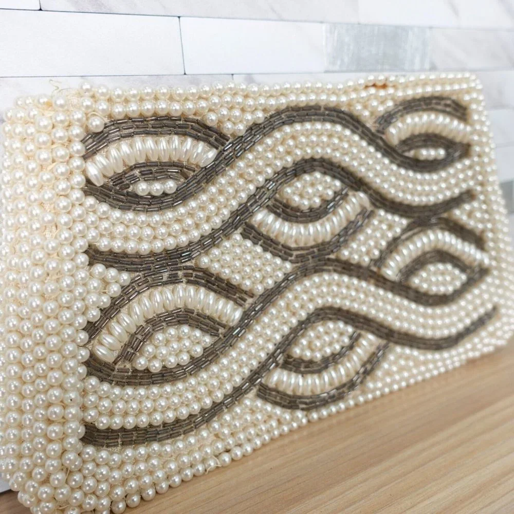 Vintage pearl clutch