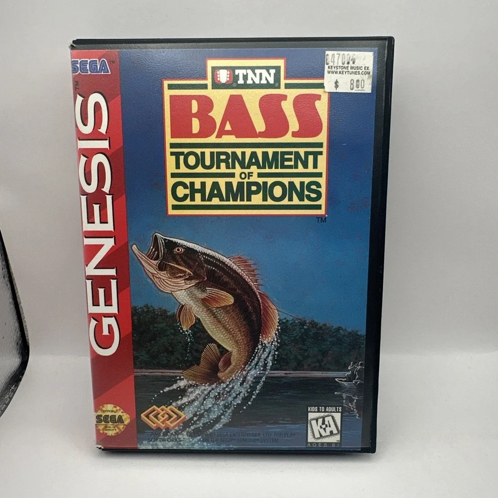 TNN Bass Tournament of Champions Sega Genesis 1993 CIB Complete w Manual