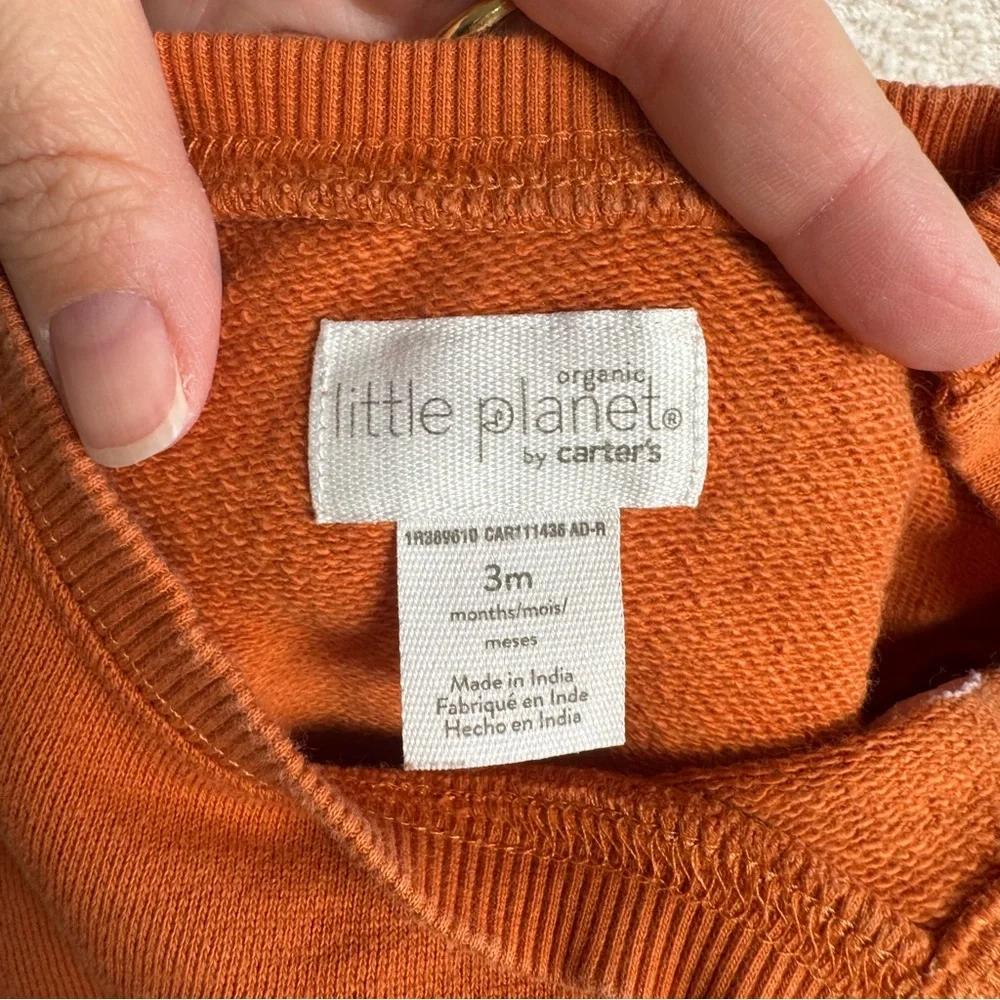 Oh‎ Hi Pumpkin Pie Harvest Orange Long Sleeve Sweatshirt Body Suit Size 3 months