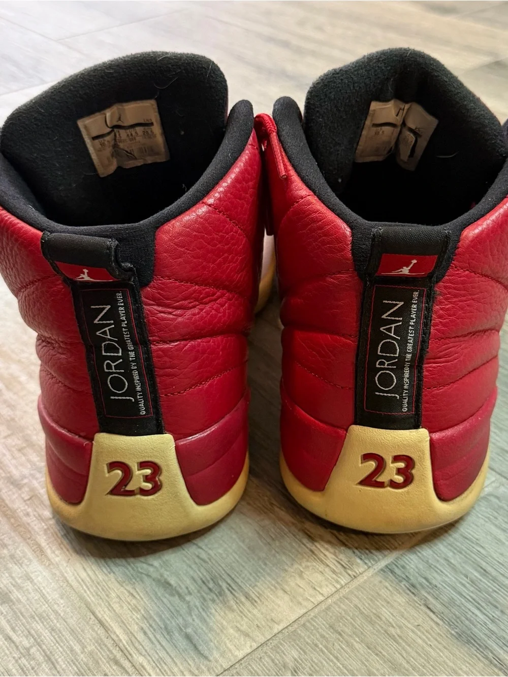 Nike Air Jordan 12 Retro Shoes Men’s 10.5 Gym Red White Sneakers 130690-600