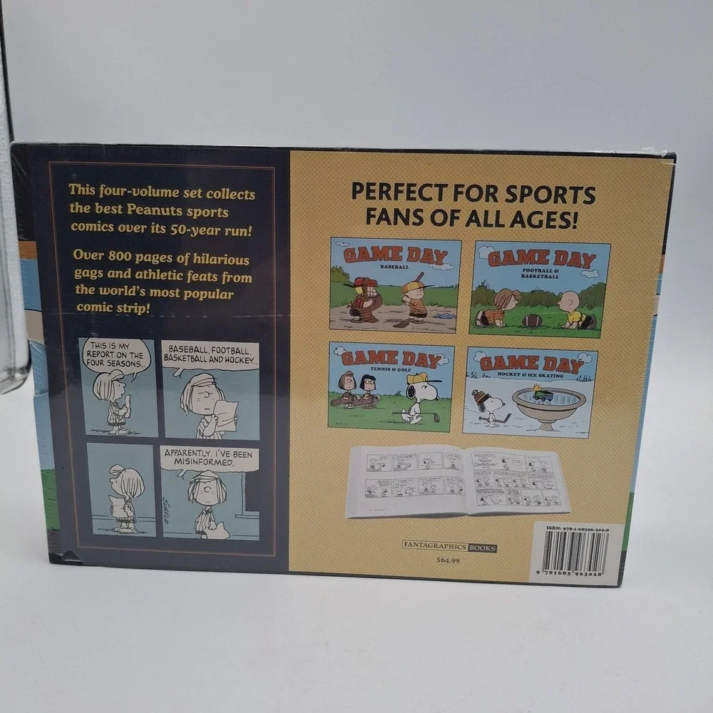 Game Day Peanuts 4 Book Box Set‎ Sports Comic Charles Schulz Fantagraphics NEW