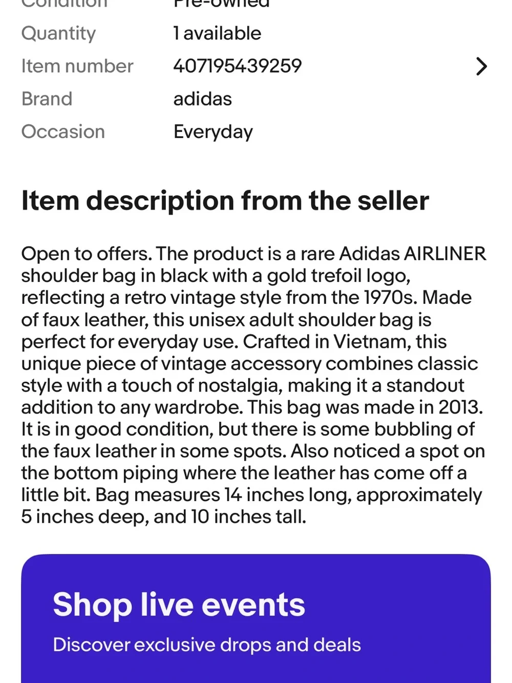 adidas please read