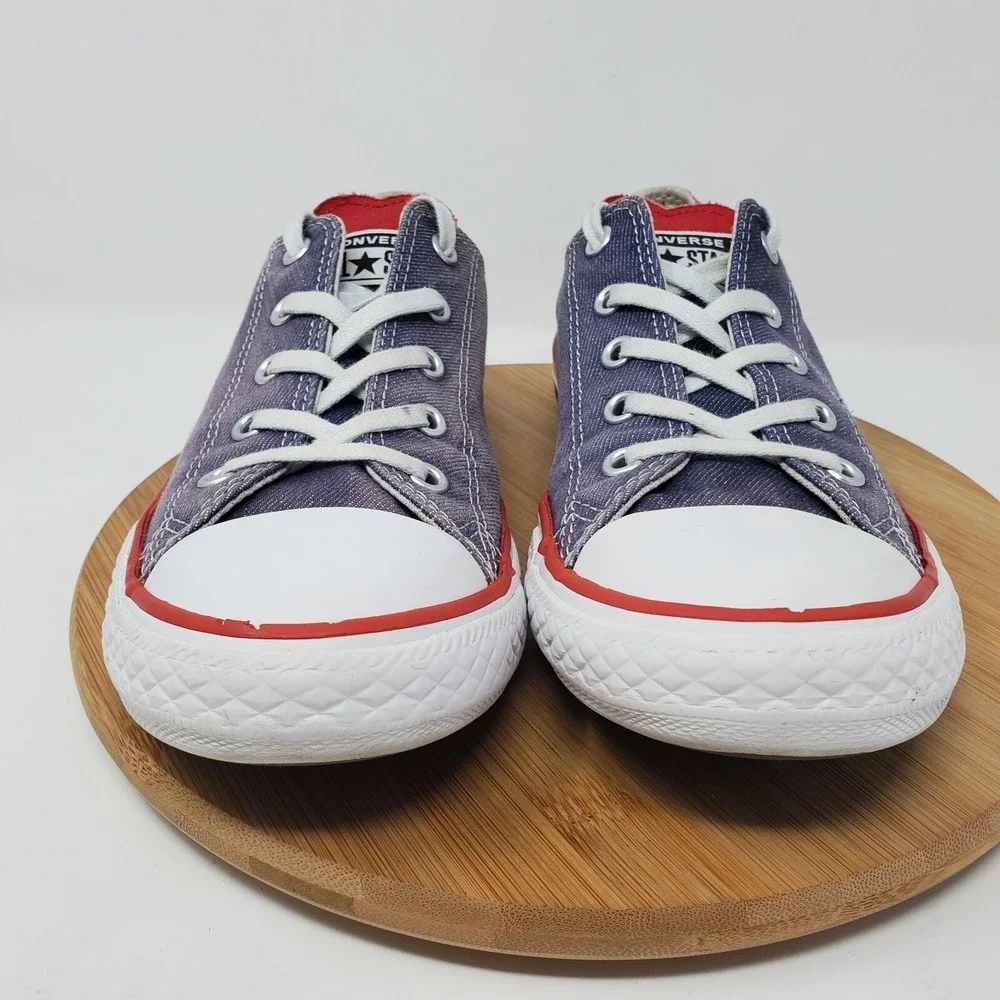 Converse All Star Kids 3 Shoes Denim Love Blue‎ Hearts Sneakers Youth Girls Boys
