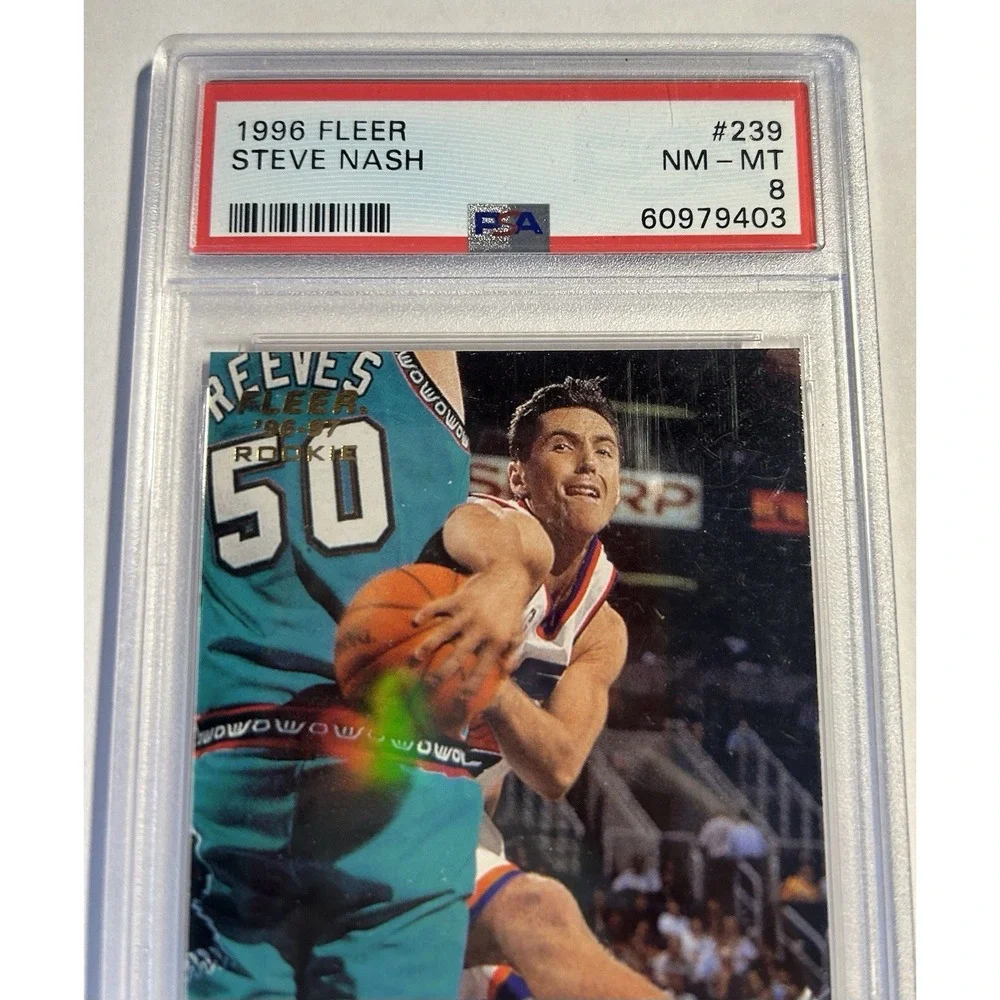 1996-97 Fleer - #239 Steve Nash PSA 8 NM-MT (RC) (X8)