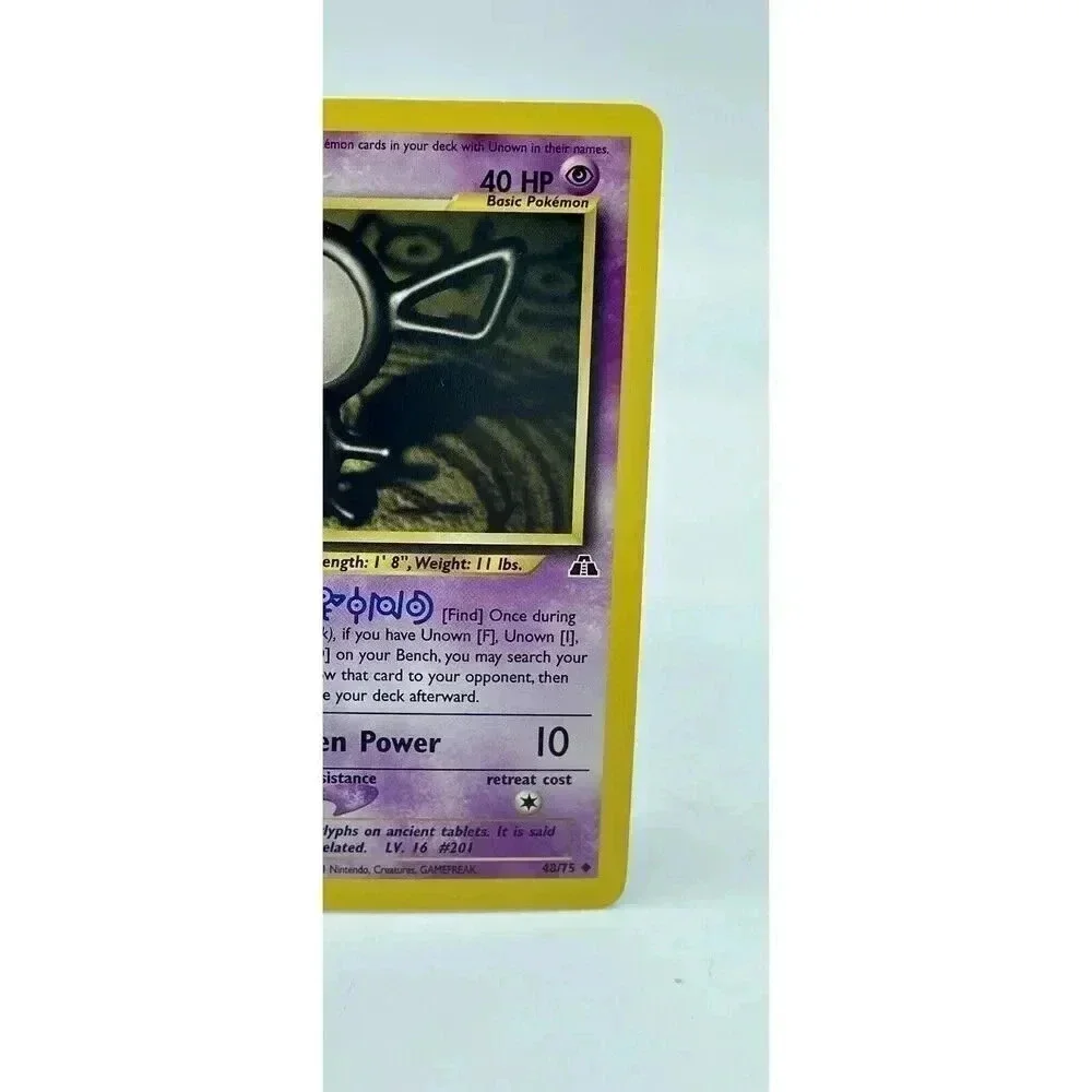 Unown F 48/75 Neo Discovery Rare Pokemon Card TCG‎ WOTC Non Holo Vintage 2001 NM