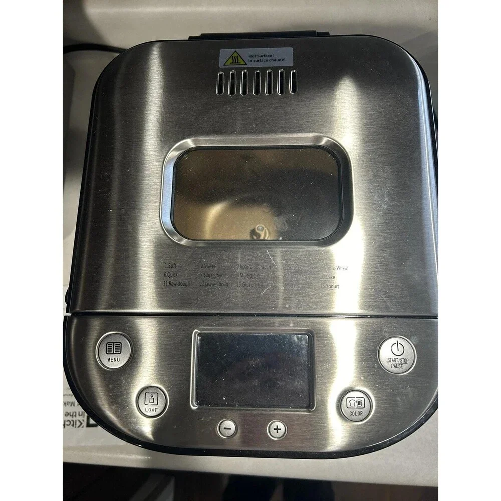 Kitchen In The Box BM01 15 in 1 2LB Stainless Steel Automatic Bread Maker