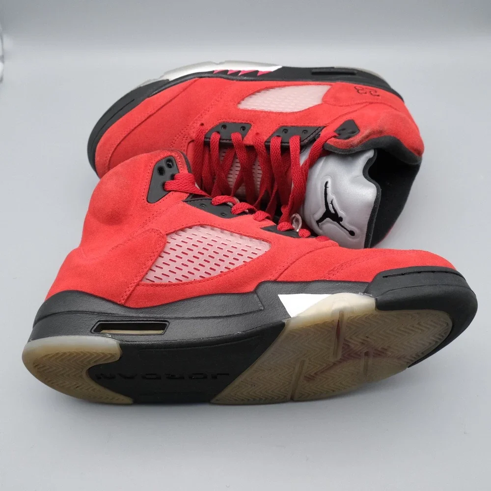 Jordan red suede