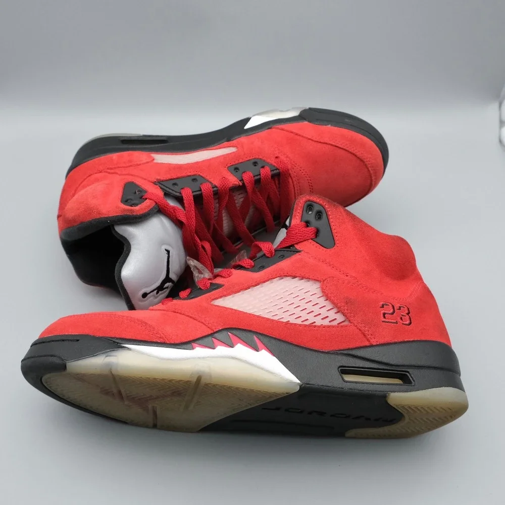 Jordan red suede