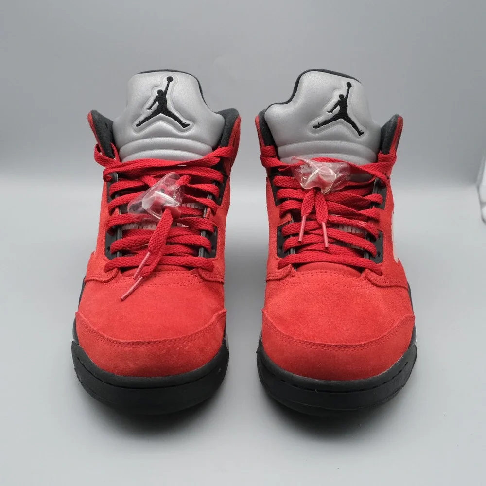 Jordan red suede
