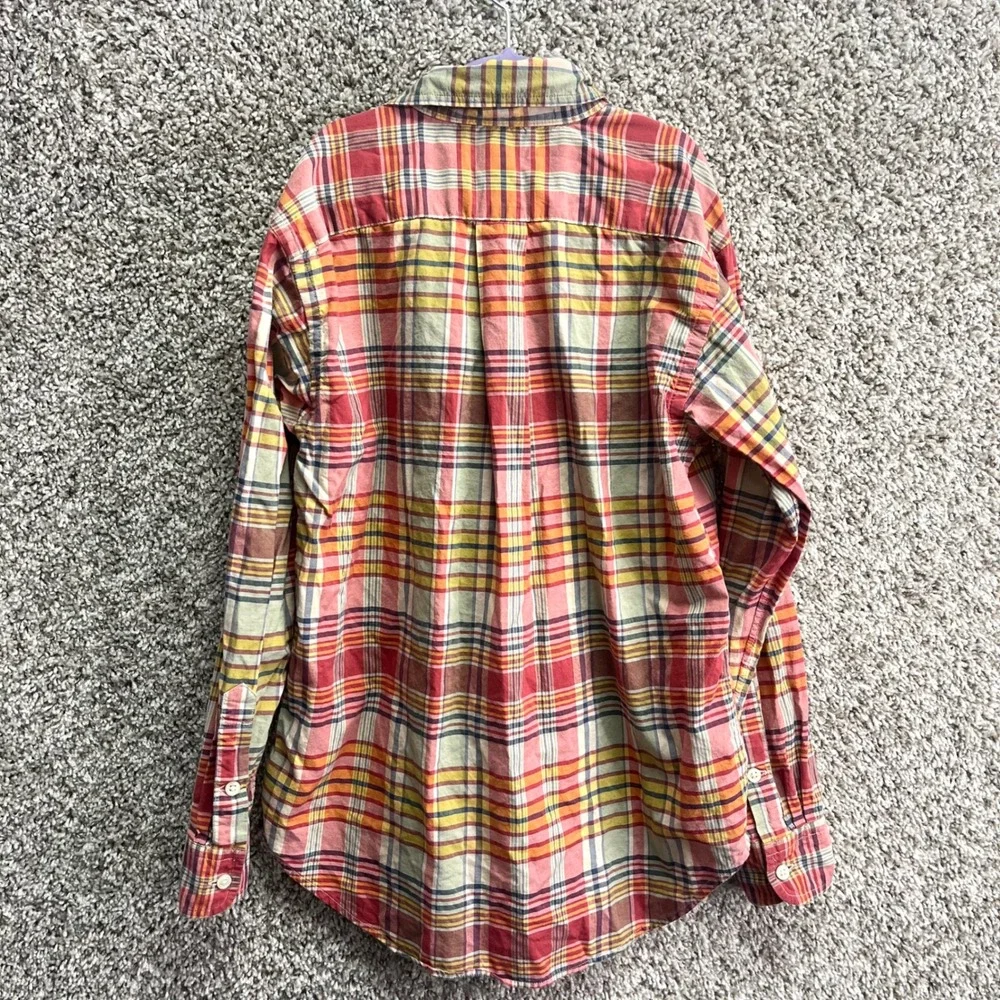 Ralph Lauren Shirt Boys M‎ 10-12 Multicolor Plaid Long Sleeve Button Down