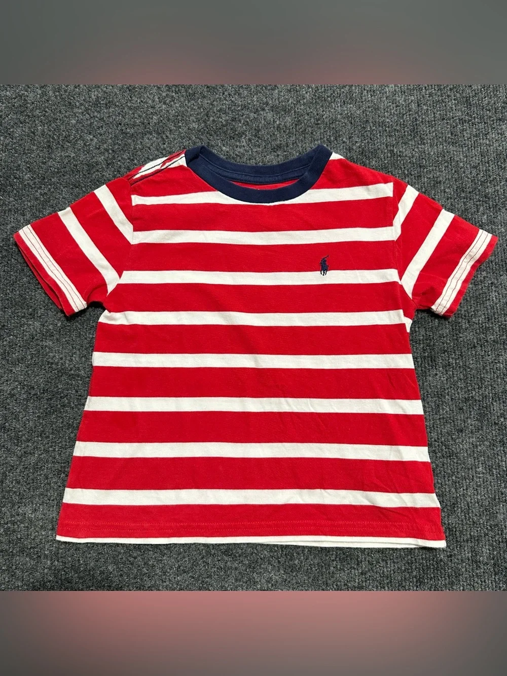 Ralph Lauren Red & White Striped Kids T-Shirt