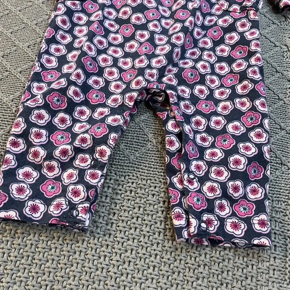 Tea Collection Floral Romper ~ 0/3M
