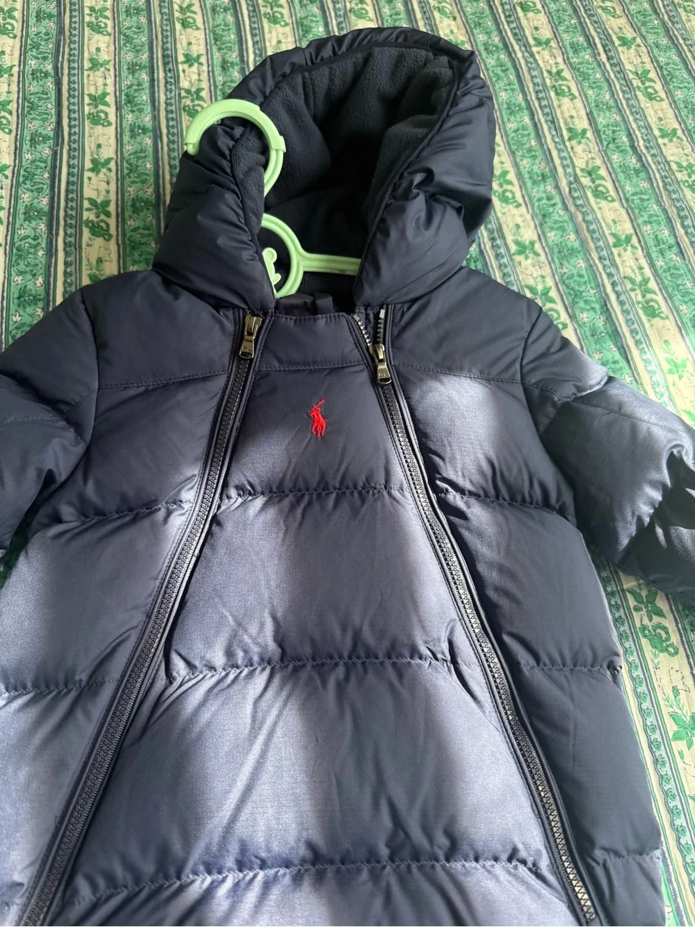 Ralph Lauren Navy Quilted Puffer Snowsuit with Hood