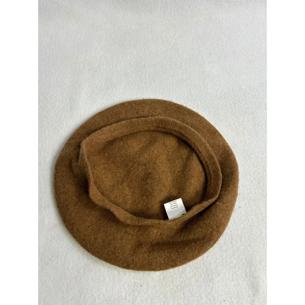 French Parisian Dark Academia Target Women OS Brown Wool Blend Beret Hat