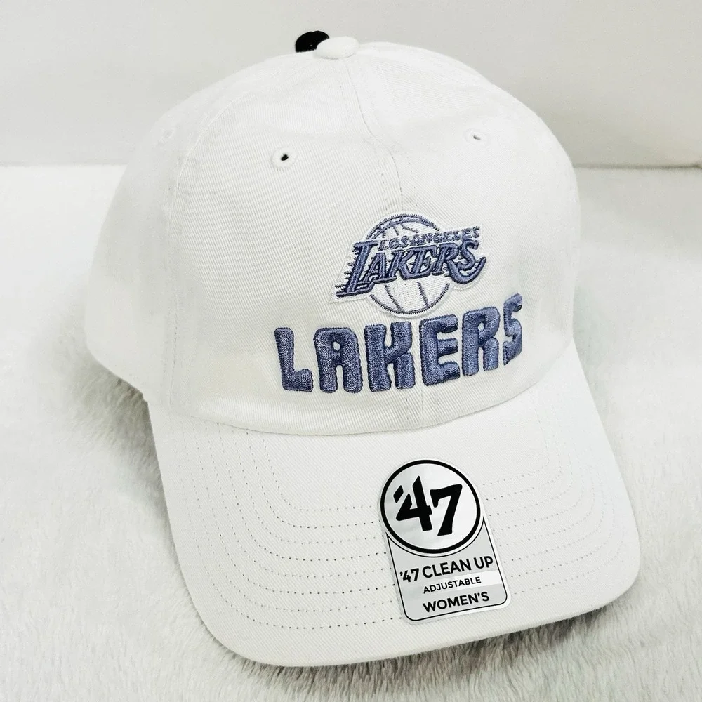 Los Angeles Lakers '47 Brand Luminance Women's Clean Up Hat Cap Adjustable White