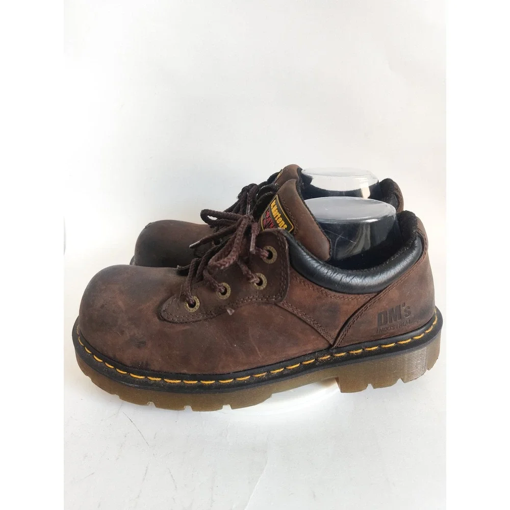Dr. Martens Work Boots Size 11 Steel Toe Shoes Industrial Brown Winch Leather