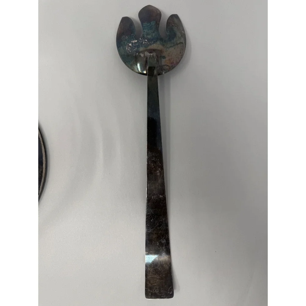 Silver Smith Studios Glass Bowl with Weighted Sterling Base and Serving Utensil