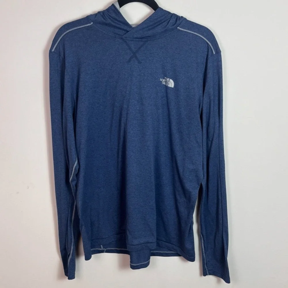 The North Face Mens Blue FlashDry-XS Hoodie Pullover Top sz Large Lightweight