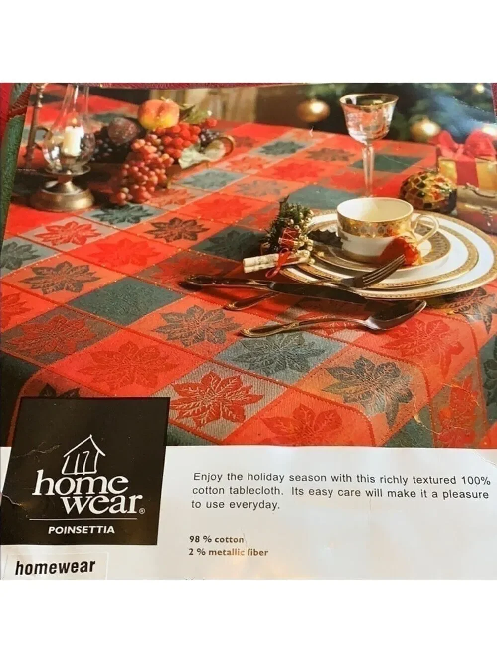 Home Wear poinsettia plaid