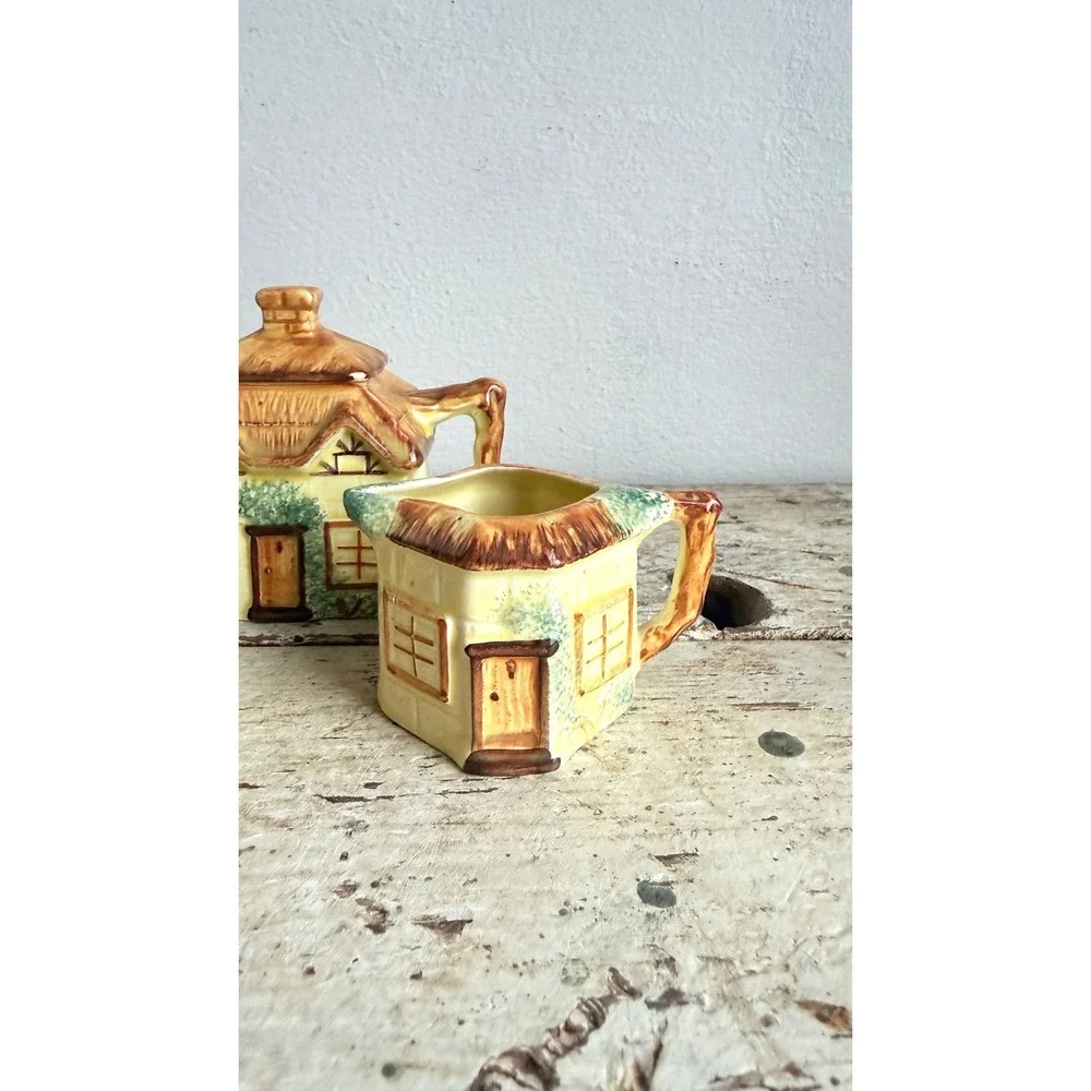 Vintage Keele St Pottery Cottage Tea Set Staffordshire England 3pc CSGC