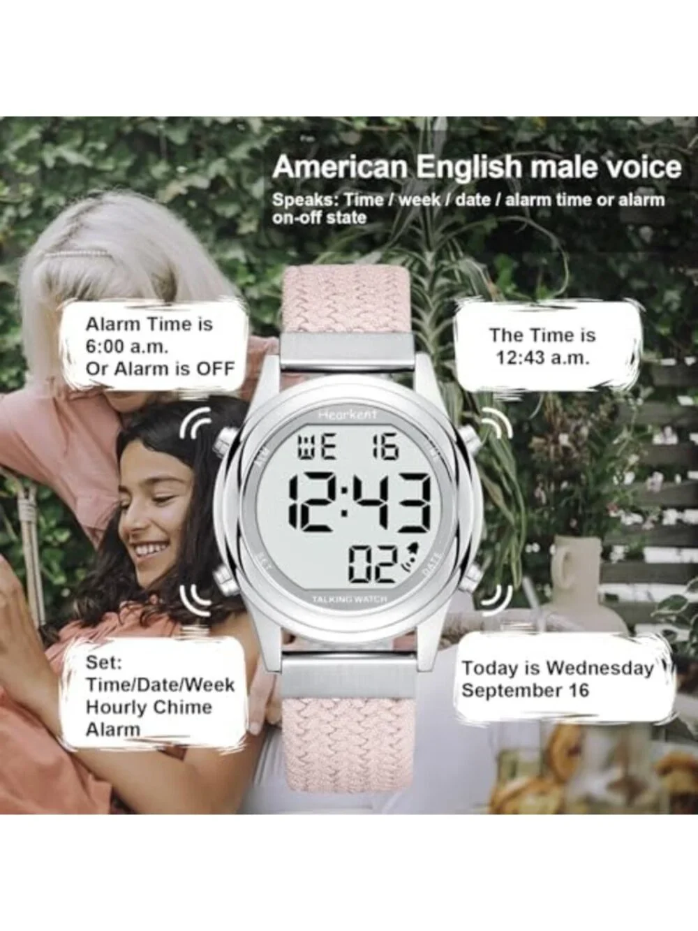 Digital Talking Watch for Women, Elderly & Visually Impaired - Easy to Use