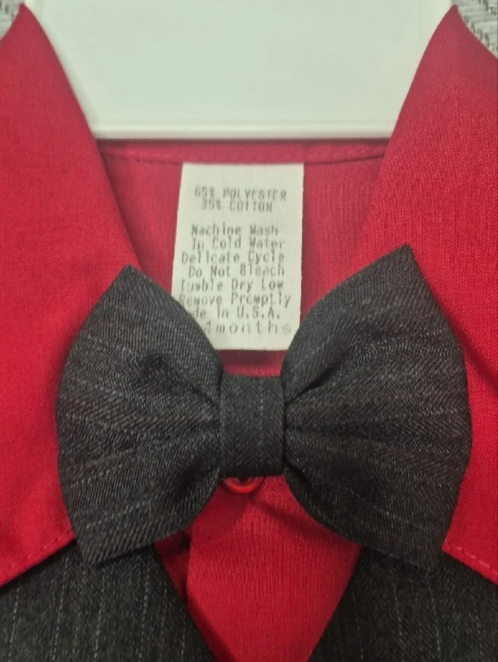 NWT Vintage Toddler Boys 24M Formal Suit Set Red Shirt Vest Shorts Hat Bow Tie