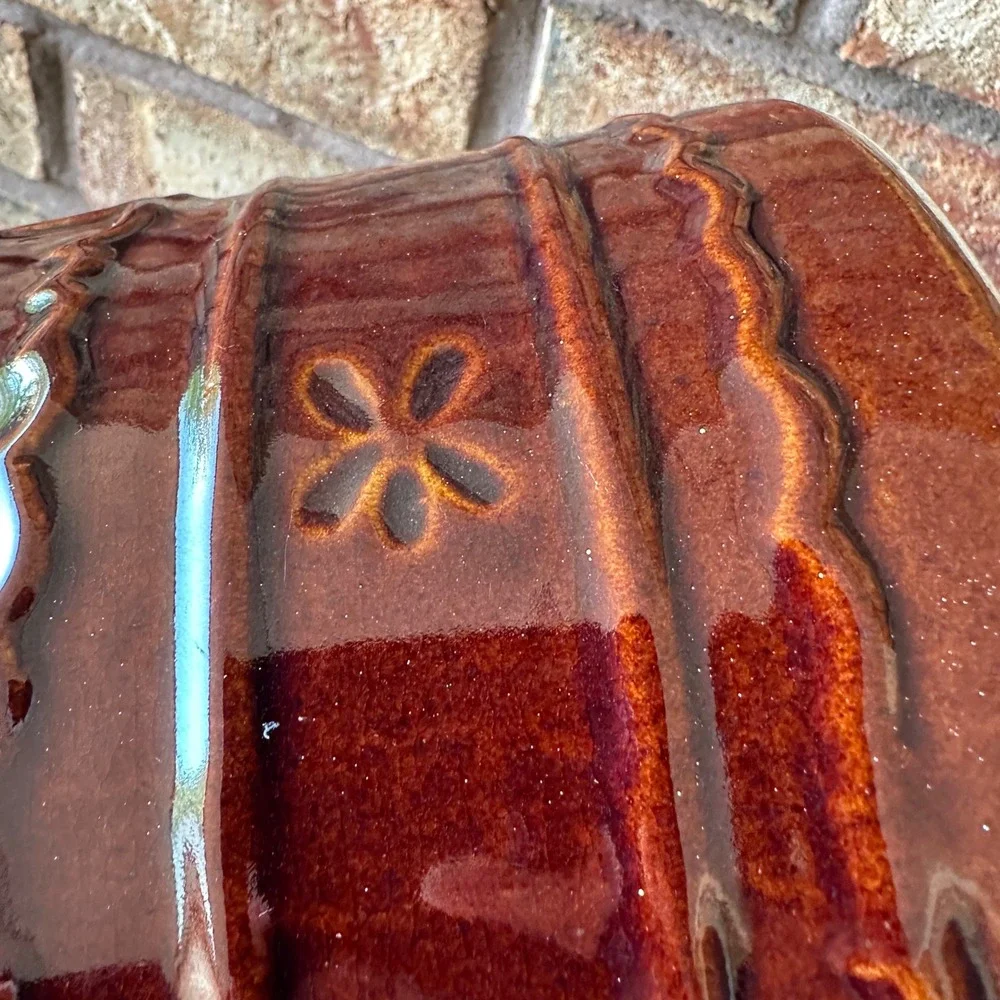Vintage Mar-Crest Brown Glazed Stoneware Cookies Crock Jar Made in USA Cottage