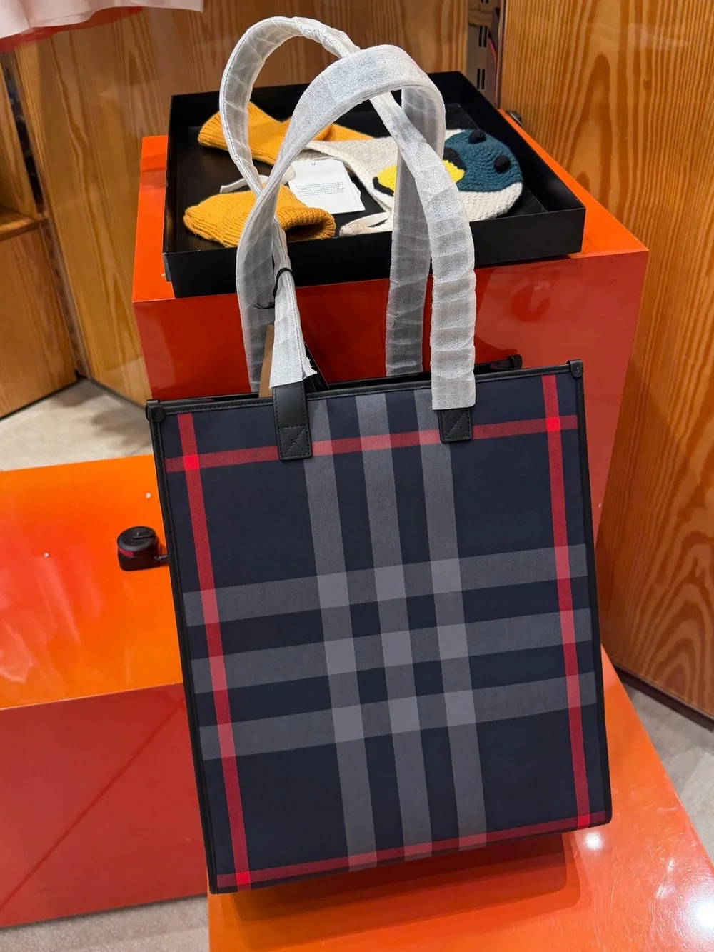 Burberry check tote