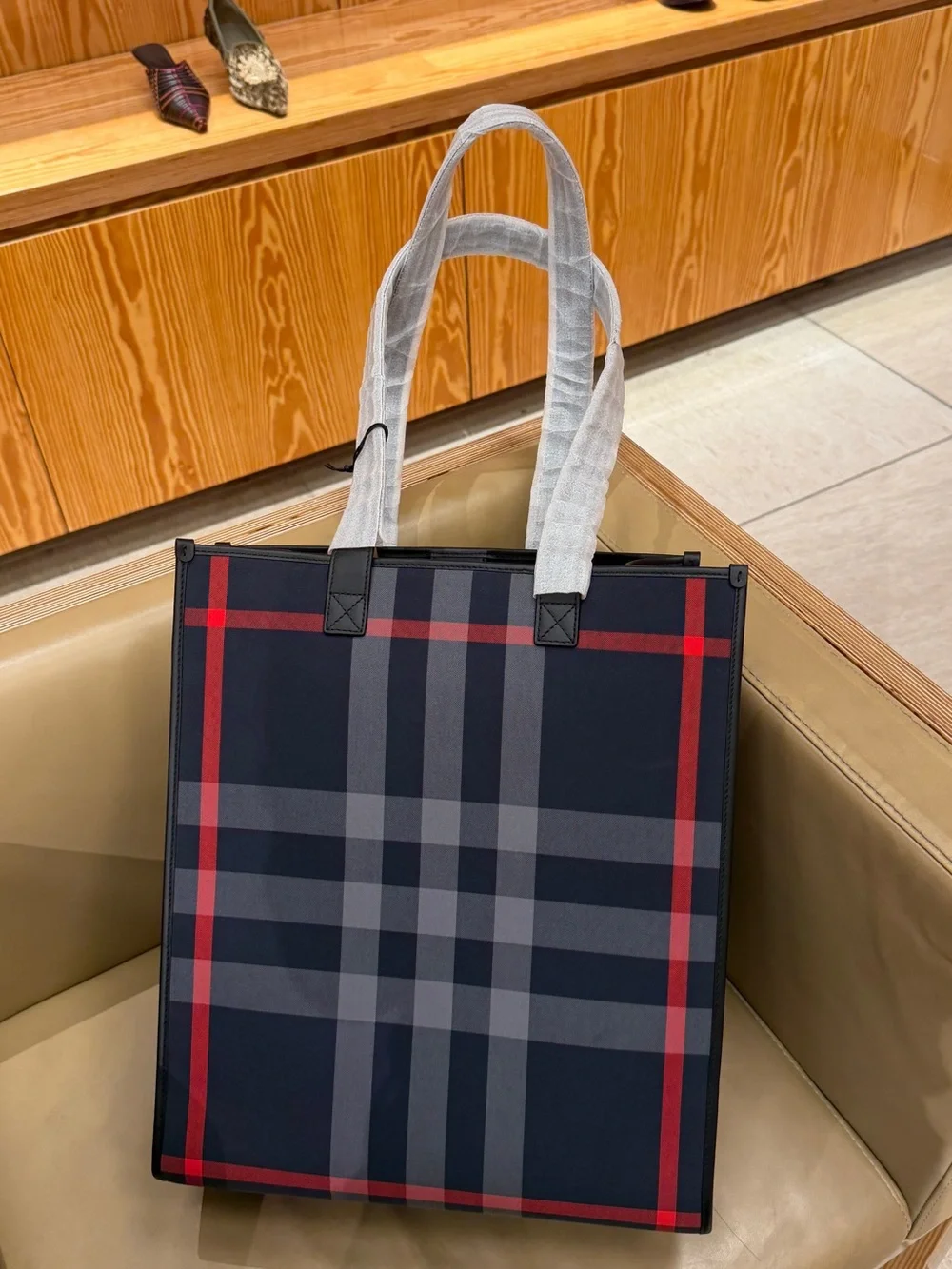 Burberry check tote
