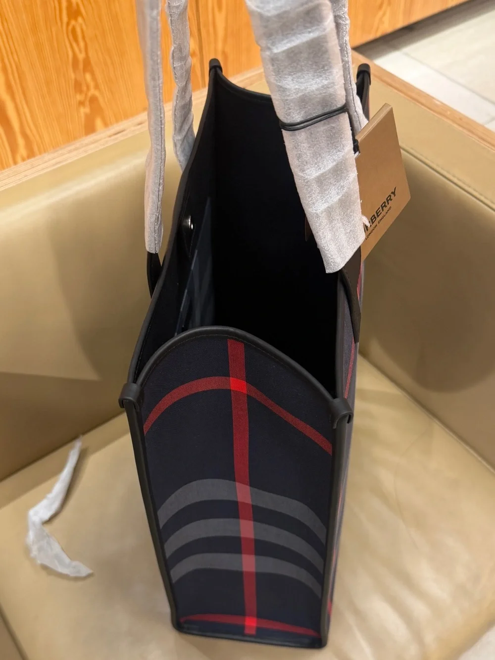 Burberry check tote