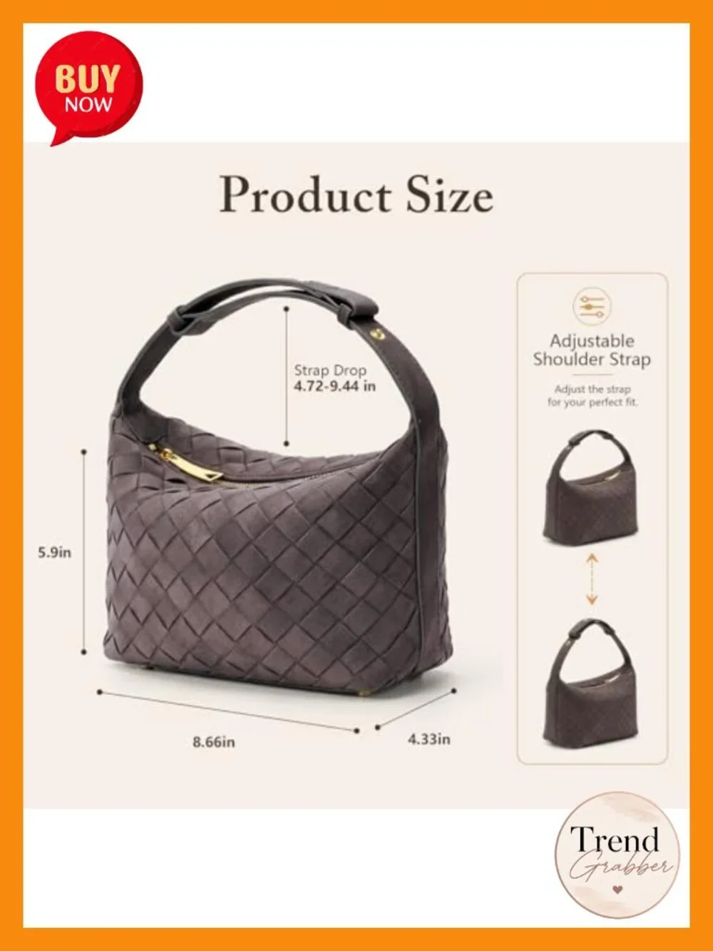 Hand-Woven Faux Suede Hobo Bag Vegan Leather Shoulder Bag for Women