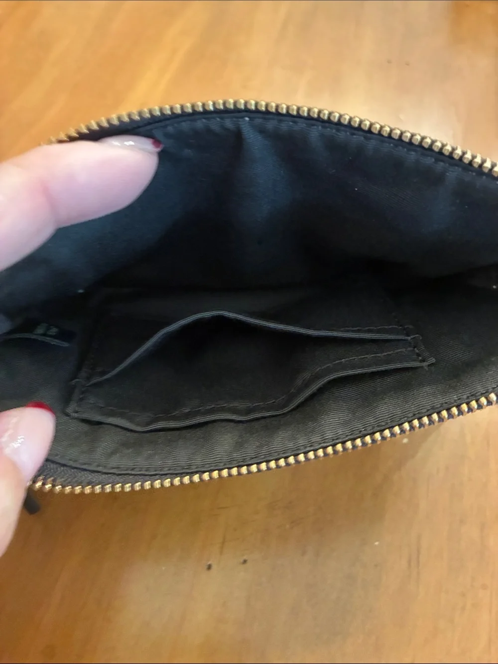Coach wristlet metallic