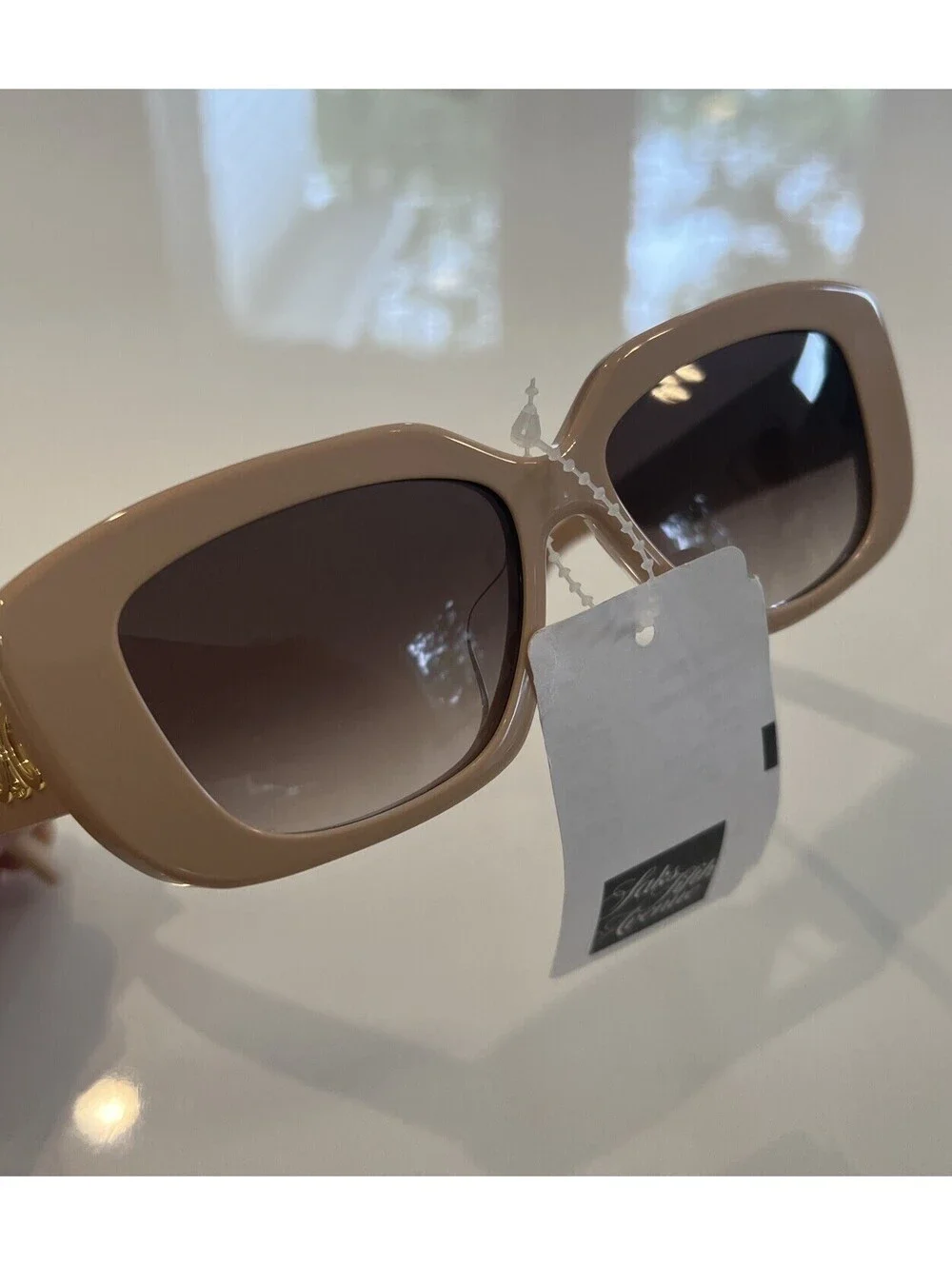 $510 CELINE PARIS CL40216U 57F Shiny Solid Nude Sunglasses