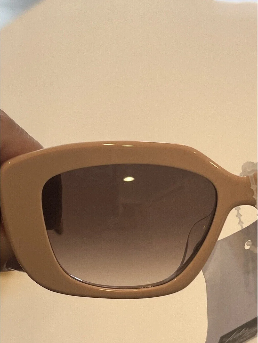$510 CELINE PARIS CL40216U 57F Shiny Solid Nude Sunglasses