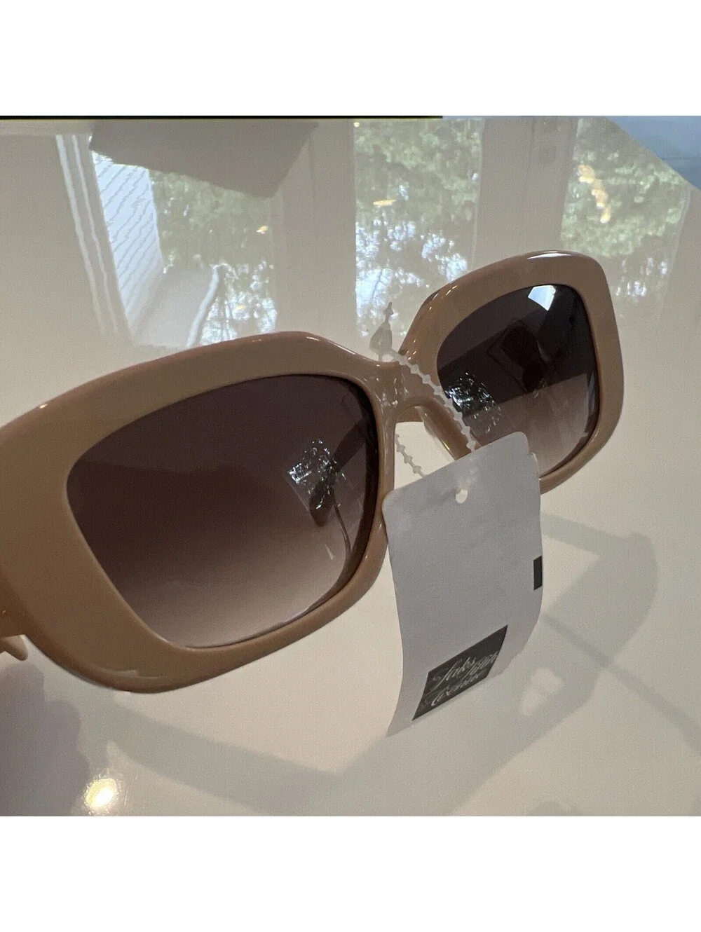 $510 CELINE PARIS CL40216U 57F Shiny Solid Nude Sunglasses