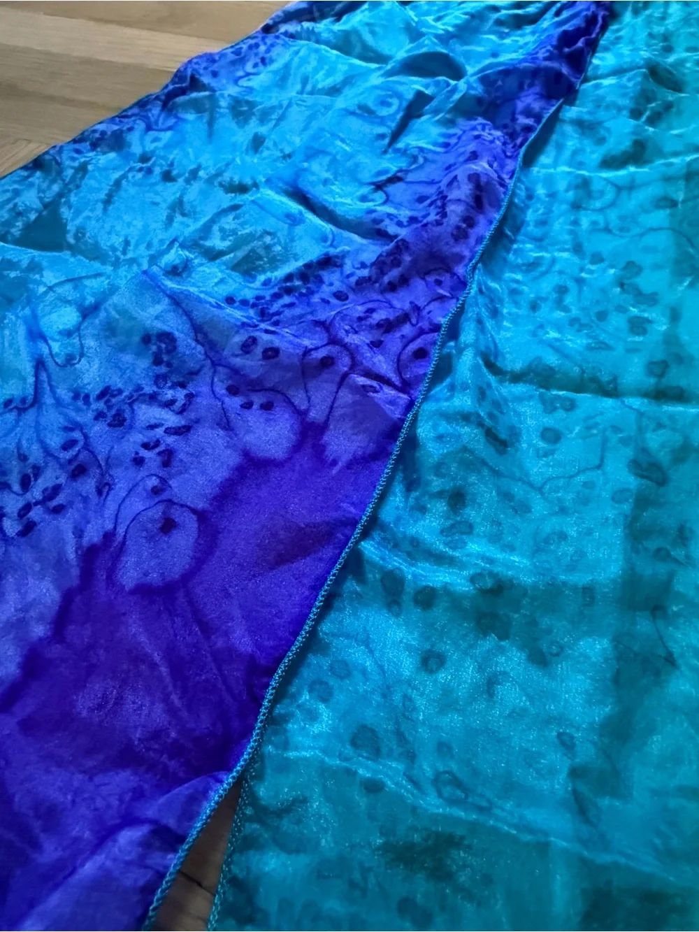Silk Blue Teal scarf