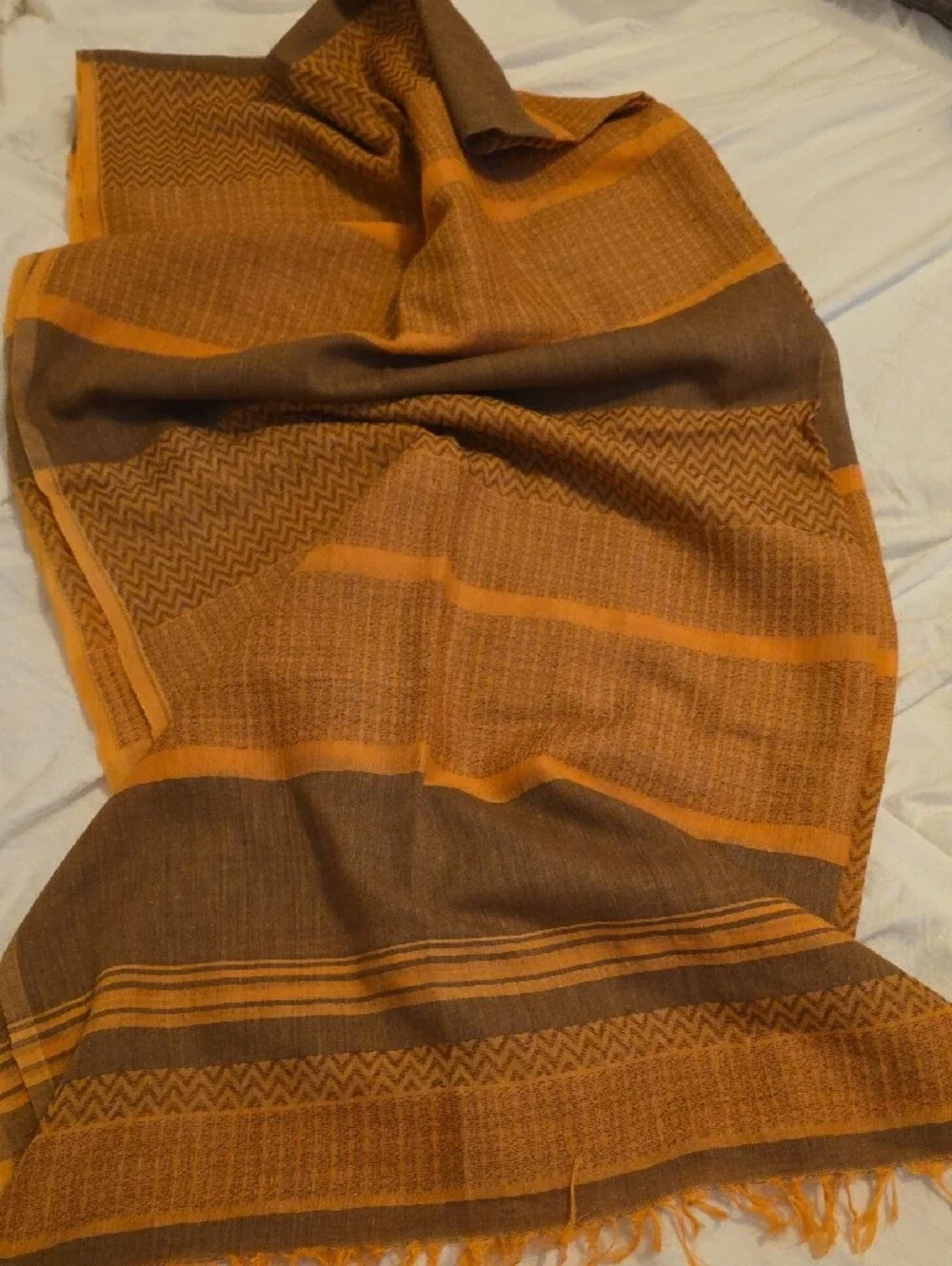 Matta Amber & Cocoa Geometric Woven Wrap