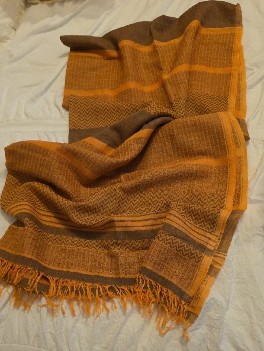 Matta Amber & Cocoa Geometric Woven Wrap