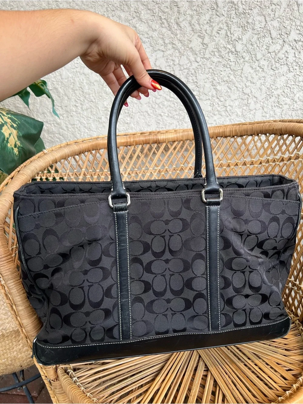 Coach black signature