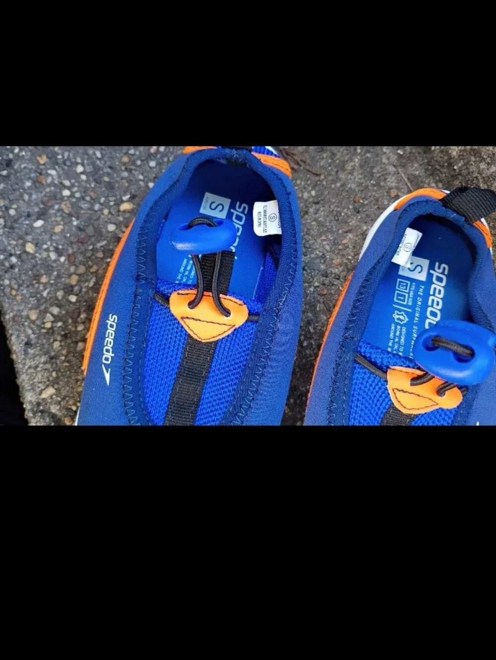 New Size Small Speedo Kids Royal Blue and Orange Water Shoes