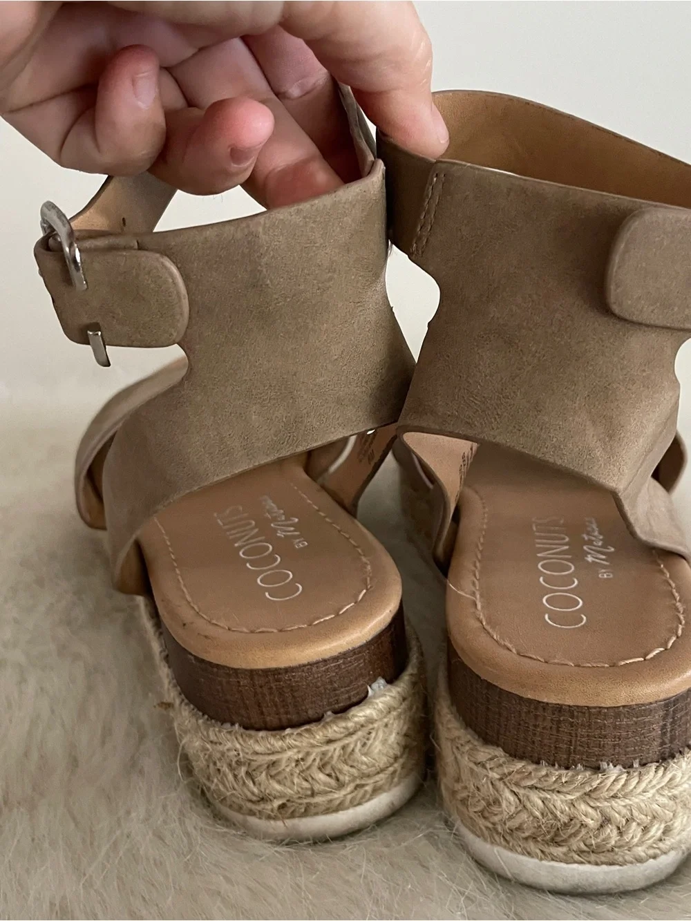 Coconuts by Matisse Taupe Platform Espadrille Sandals
