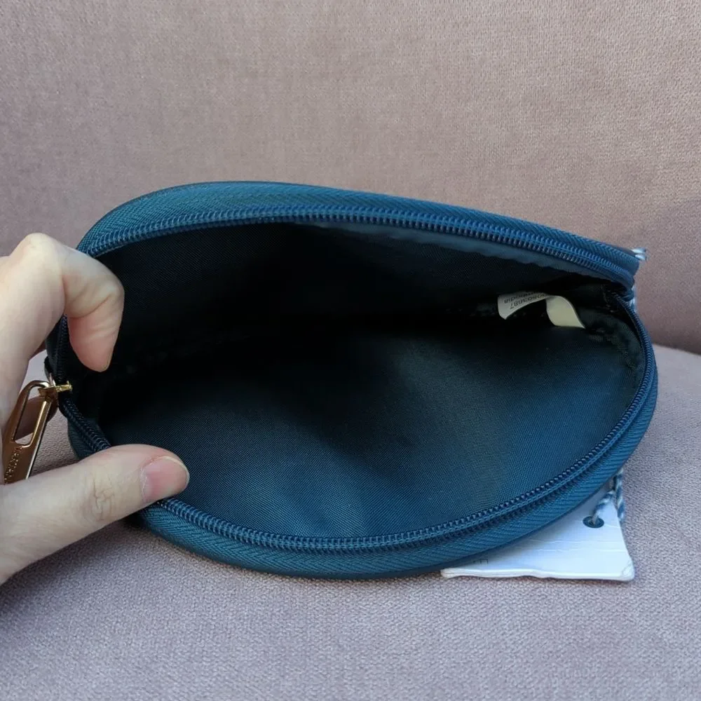 Ulta Tartan + Twine Navy Blue Round Clutch NWT