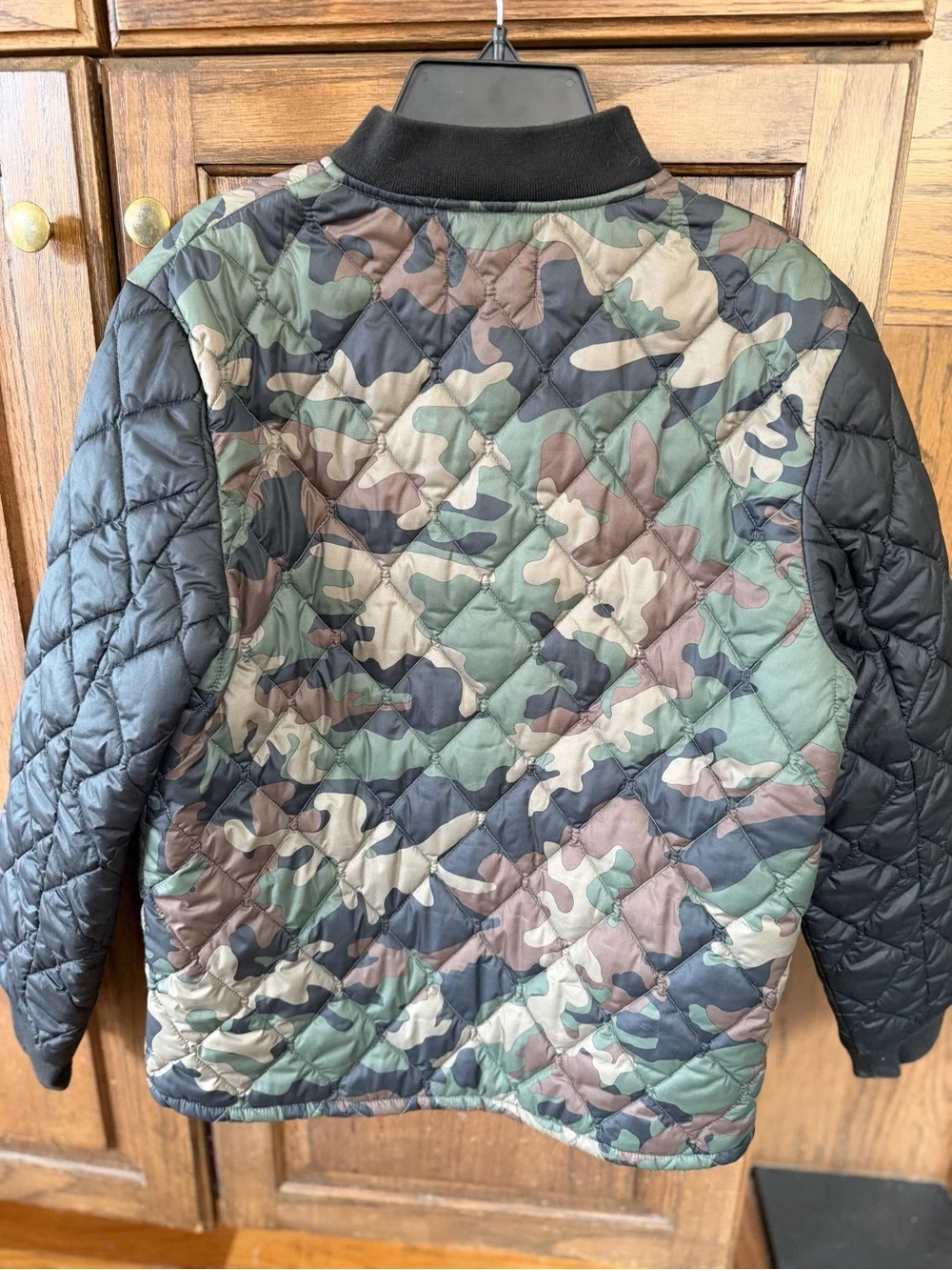 Polo Ralph Lauren Boys Quilted Camo Jacket L 14-16 Orange Pony