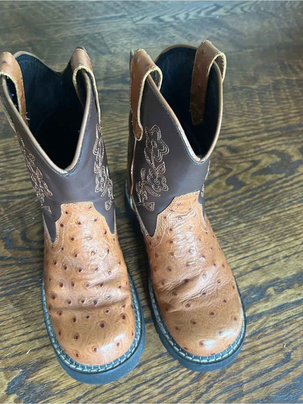 Roper Chunky Fat Baby Cowboy Boots. toddler size 3 Western
