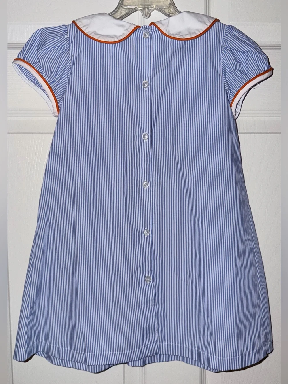 Stitchy Fish Girls Size 5 Halloween Pumpkin Ghost Pinstripe Dress