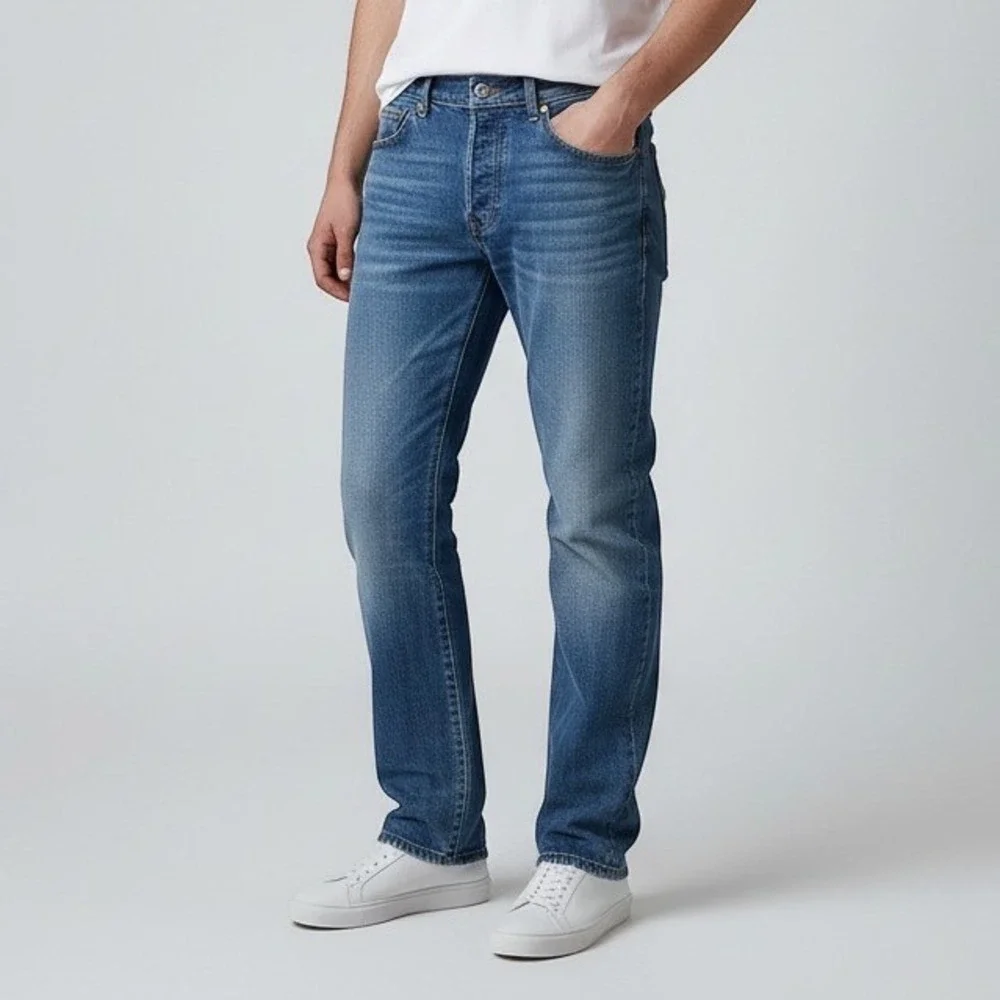 Levi's 501 Original Fit Jeans Mens 36x32 Blue Medium Wash Straight Leg Denim