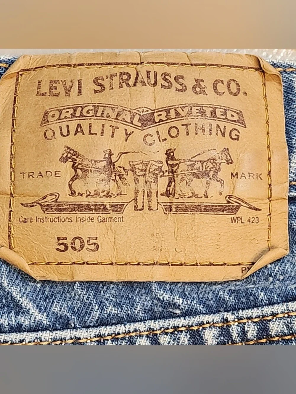 Vintage Levi's 505 Orange Tab Jeans Size 34/30