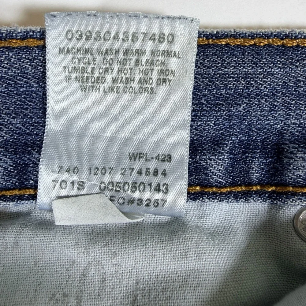 Levi's 505 Mens 38x30 Blue Denim Faded Distressed‎ Low Waist Grunge Relaxed Fit